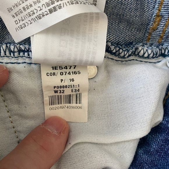 Abercrombie & Fitch Men's Langdon Slim Standard Wash Blue Jeans Size 32w - Picture 10 of 14